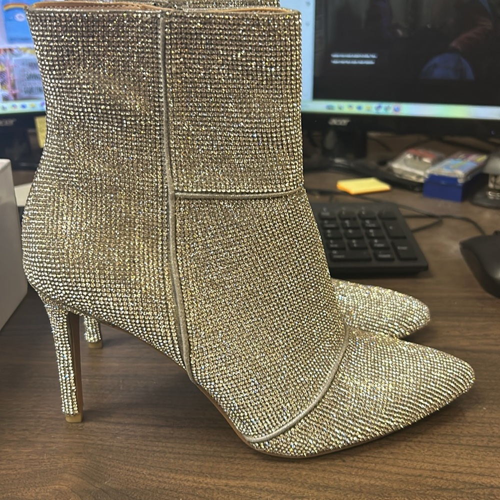 Steve Madden Catwalk Rhinestone Boots - Picture 4 of 6